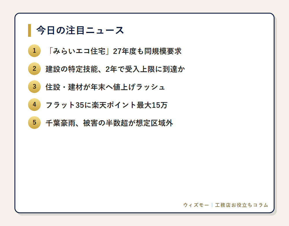 今日の注目ニュース一覧