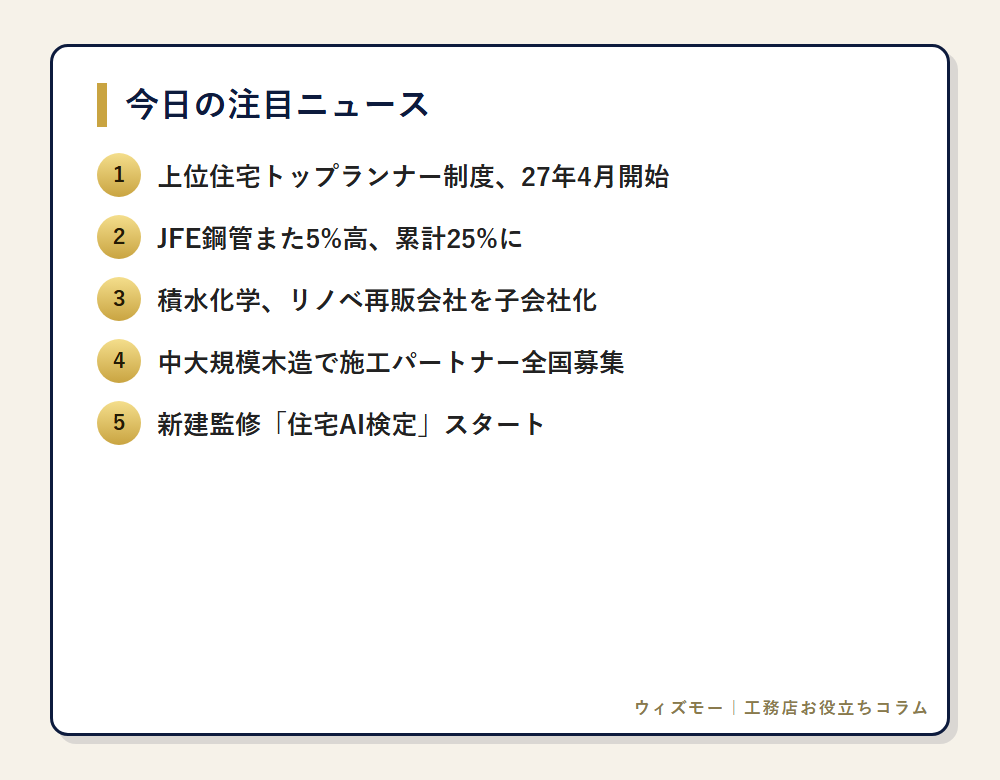 今日の注目ニュース一覧